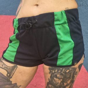 Yuka Pants Negro + Rejilla Verde