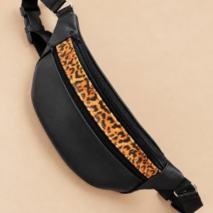 Riñonera polipiel + linea leopardo